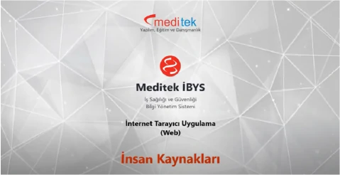 Meditek İBYS (web) - İnsan Kaynakları